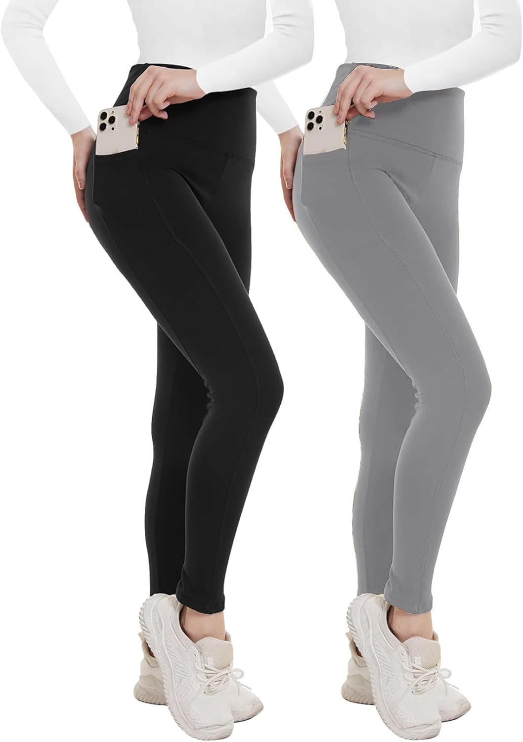 Fleece Lined Leggings for Women - Thermal Winter Warm Tights