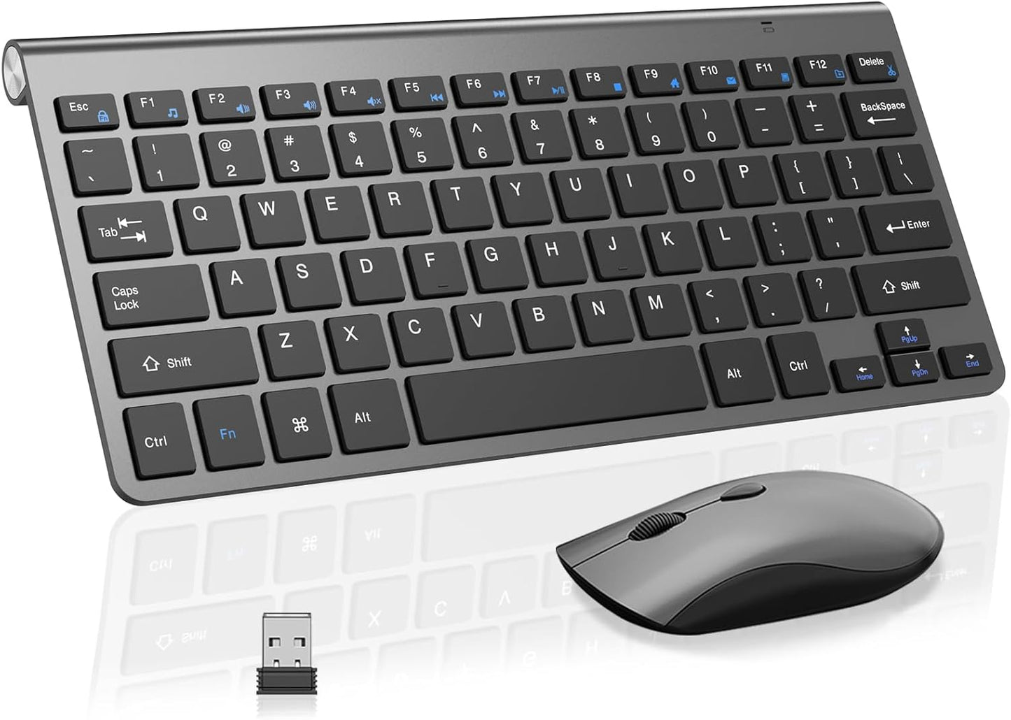 SHUNJINRUN Compact Wireless Keyboard & Mouse Set - Silent & Portable