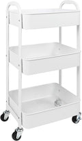 MAX Houser 3-Tier Rolling Utility Cart with Caster Wheels - Smooth