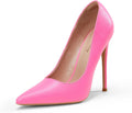 Women Matte Black Pointed Toe Pumps 4.7 in High Heel - Elegant