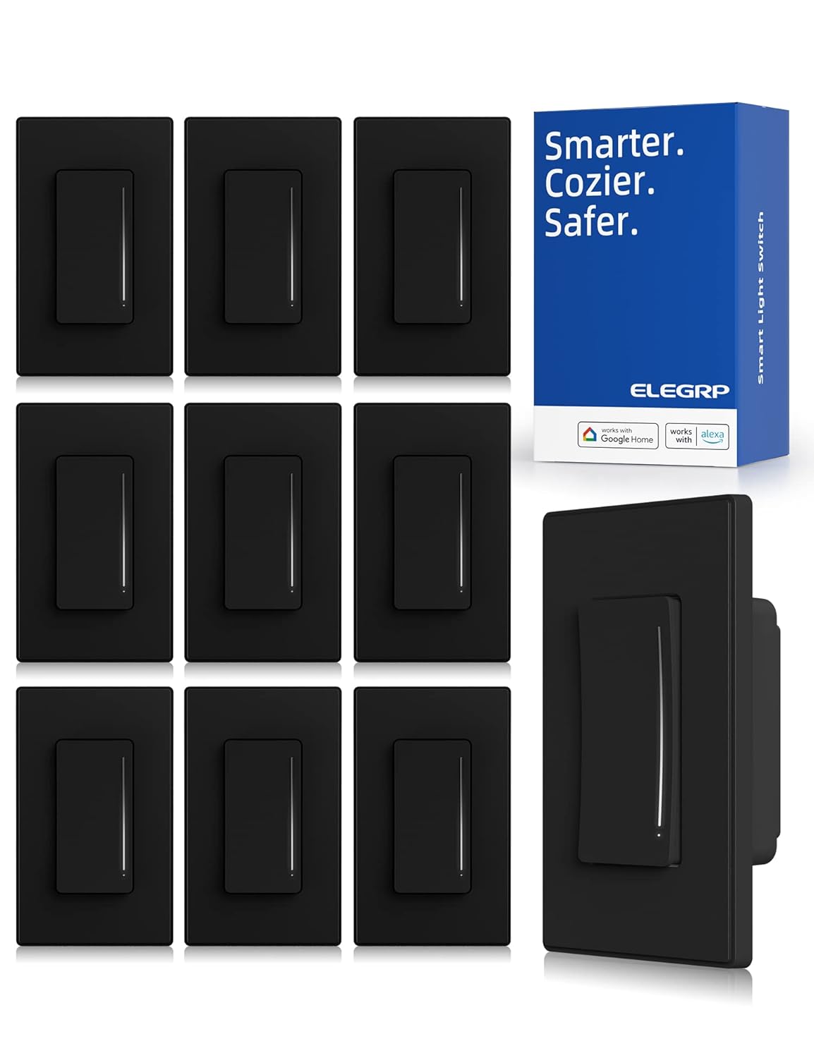 ELEGRP Smart Dimmer Light Switch for Home Automation Control