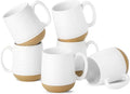 Hasense Coffee Mugs Set of 6 15 oz Ceramic Mugs - Classic White
