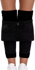 Women's Fleece Lined Jeans Skinny High Waisted - Warm Winter Fit