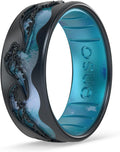 Etched Classic Silicone Ring - Whitecap DualTone - Comfortable Fit