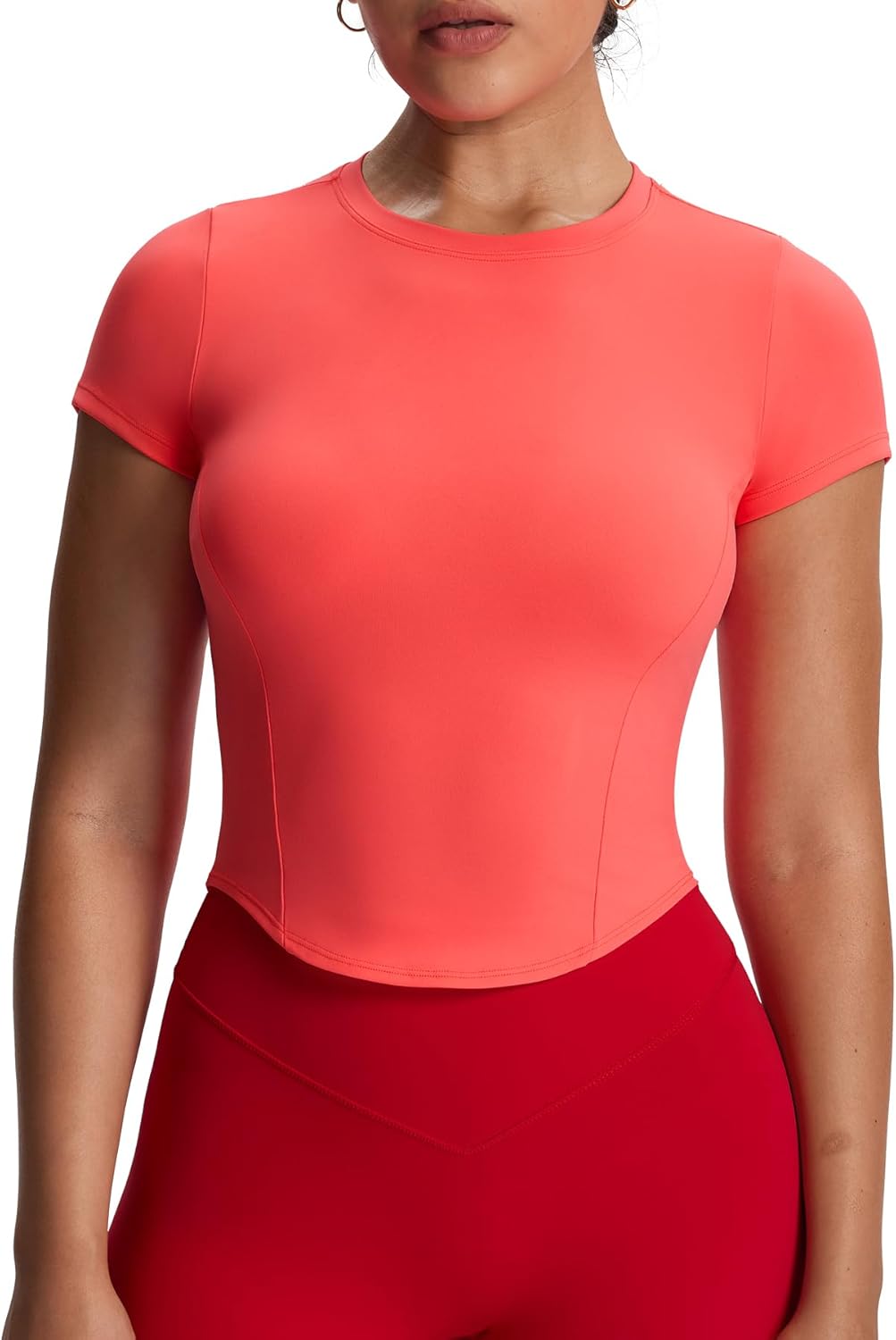 Aoxjox Women's Short Sleeve T-Shirts for Gym and Yoga Workouts