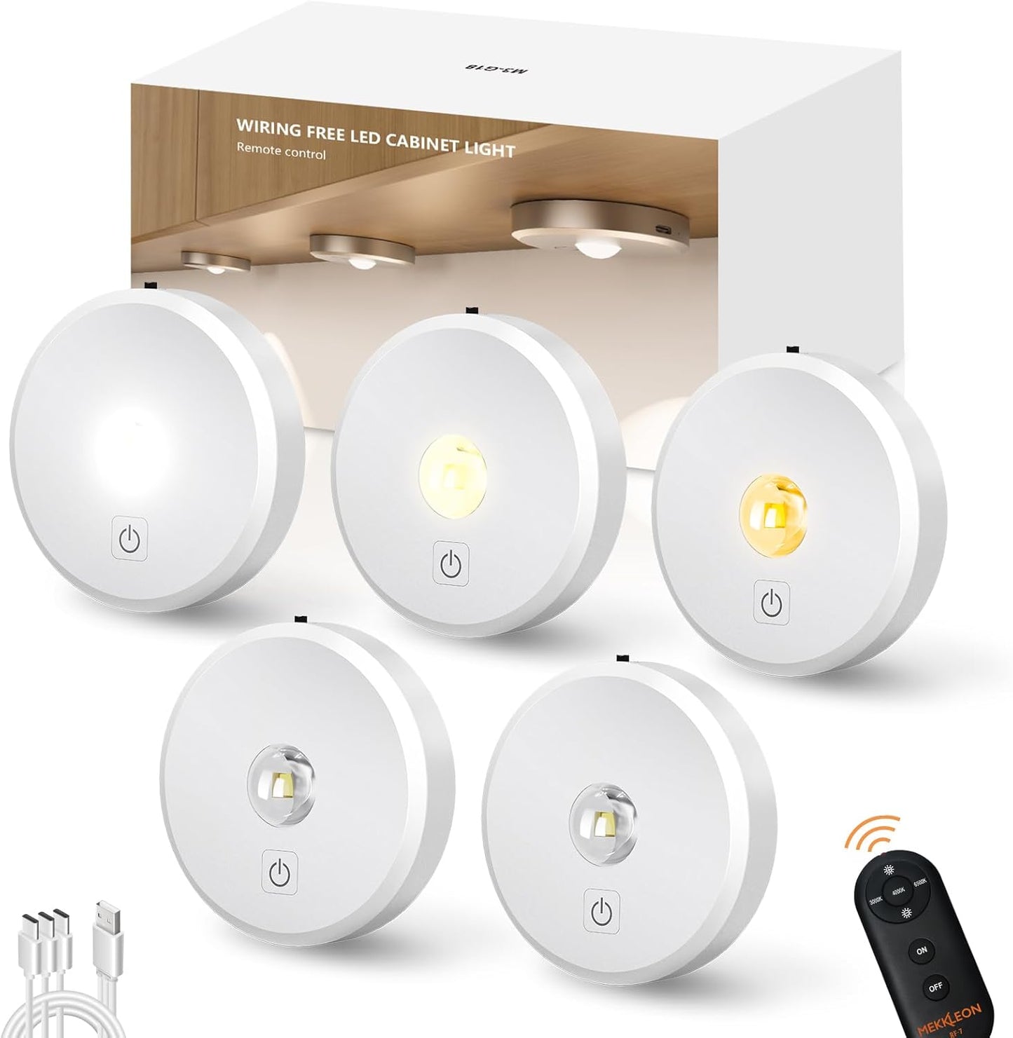 Cordless Puck Lights with Remote Control for Versatile Lighting