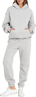 Womens 2 Piece Lounge Tracksuit Set - Cozy Oversized Y2K Sweat Set