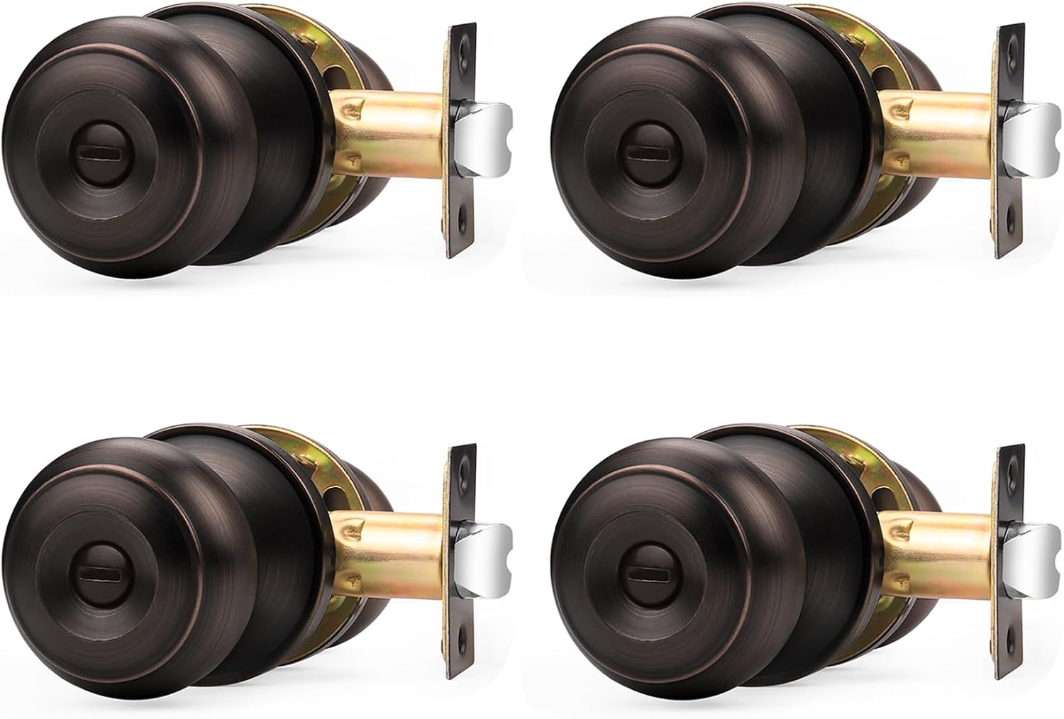Probrico Oil Rubbed Bronze Door Knobs for Bedroom and Bathroom
