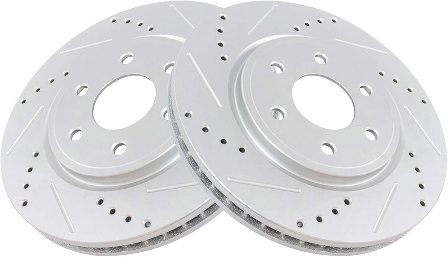 Premium G-Coated Cross Drilled & Slotted Brake Rotors Set