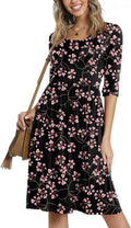 Women's Casual Midi Dress by CATHY Featuring High Waist and Pockets