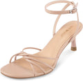 Wetkiss Womens Sandals Round Open Toe Kitten Heels - Comfortable Chic
