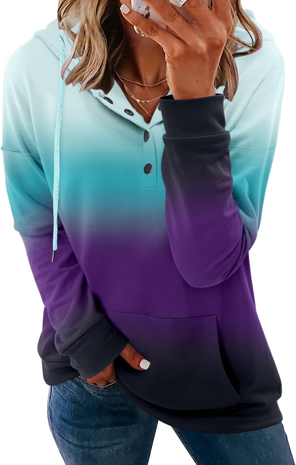 VIEACTIVEWEAR Tie Dye Hoodie for Women - Casual Oversized Pullover