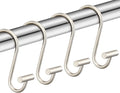 Rust-Proof Nickel Shower Hooks by CHICTIE - Set of 12