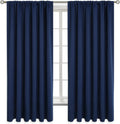 Blackout Curtains for Bedroom 70 x 63 in Navy Blue - Thermal Insulated
