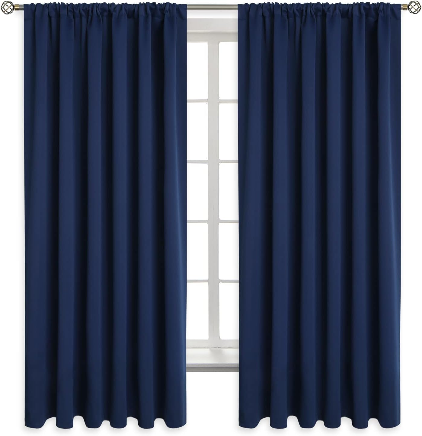 BGment Rod Pocket Blackout Curtains for Bedroom and Living Room