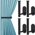 Self-Adhesive Metal Curtain Holdbacks - Set of 4