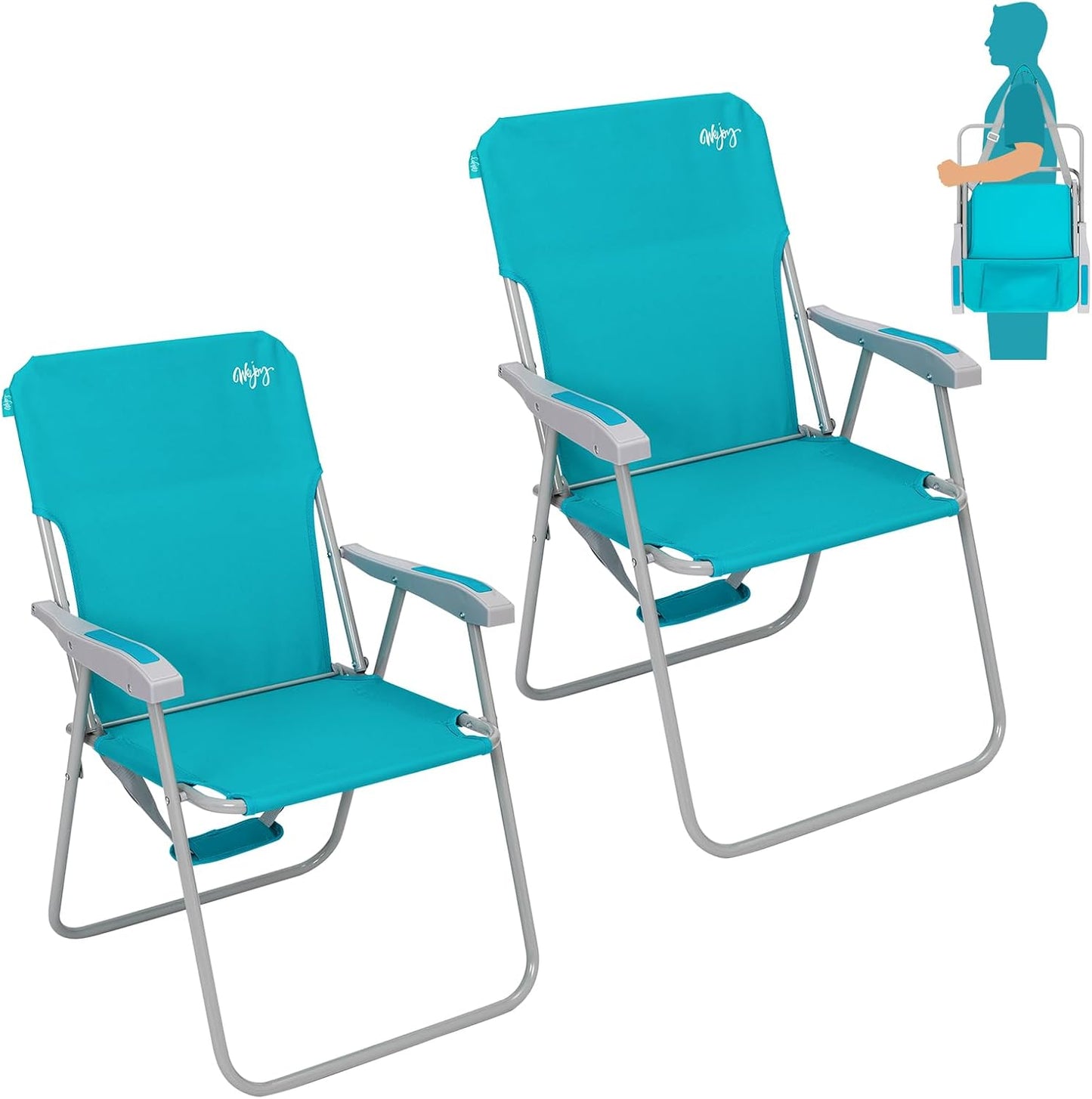 WEJOY Folding Beach Chair for Adults - Lightweight & Portable
