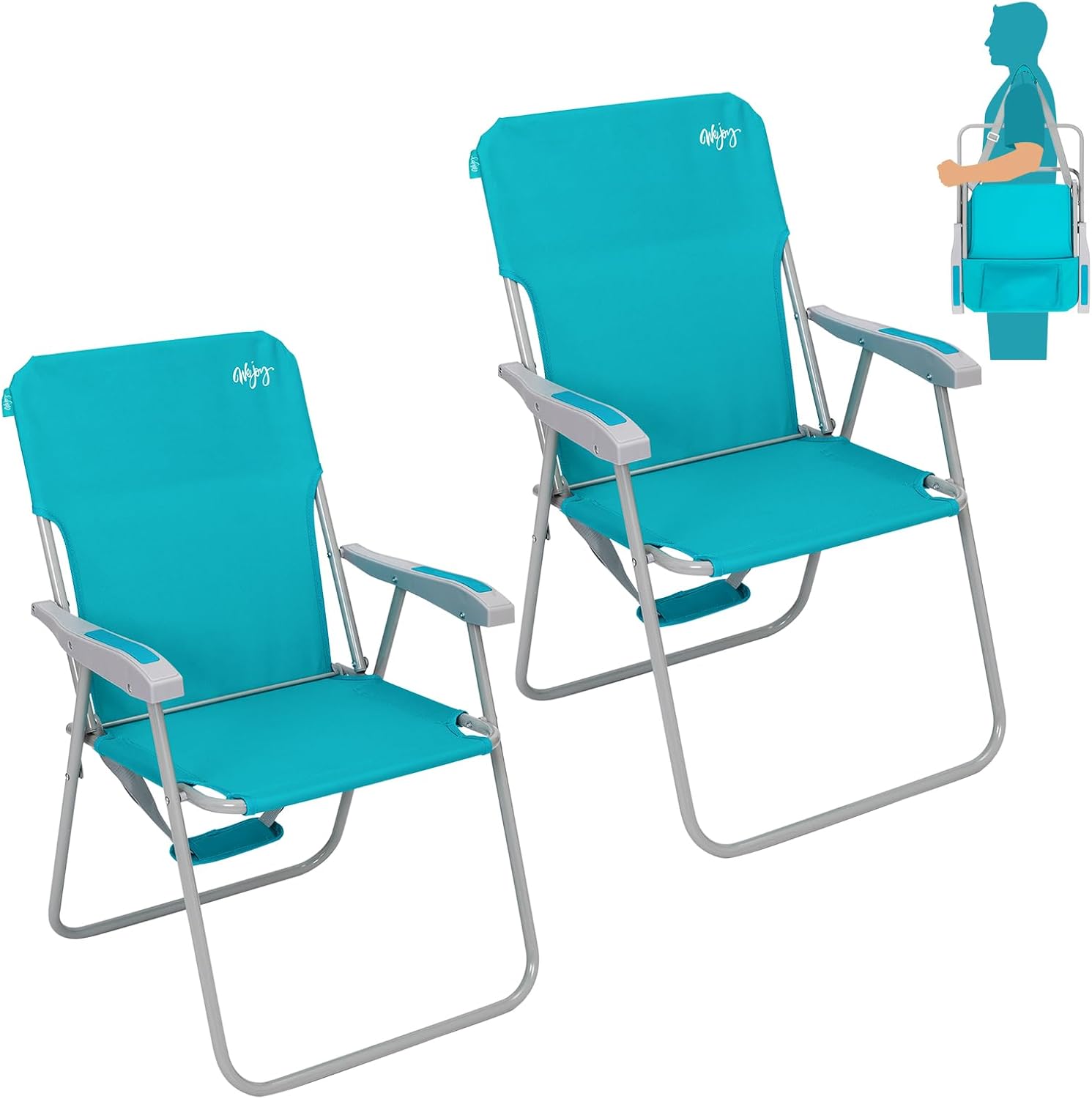 WEJOY Folding Beach Chair for Adults - Lightweight & Portable