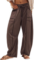 Panadila Womens Barrel Pants Drawstring Wide Leg (Style GT6Z)