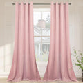 SMILETIME Pink 84in Luxury Velvet Curtain Panels - Insulated Privacy