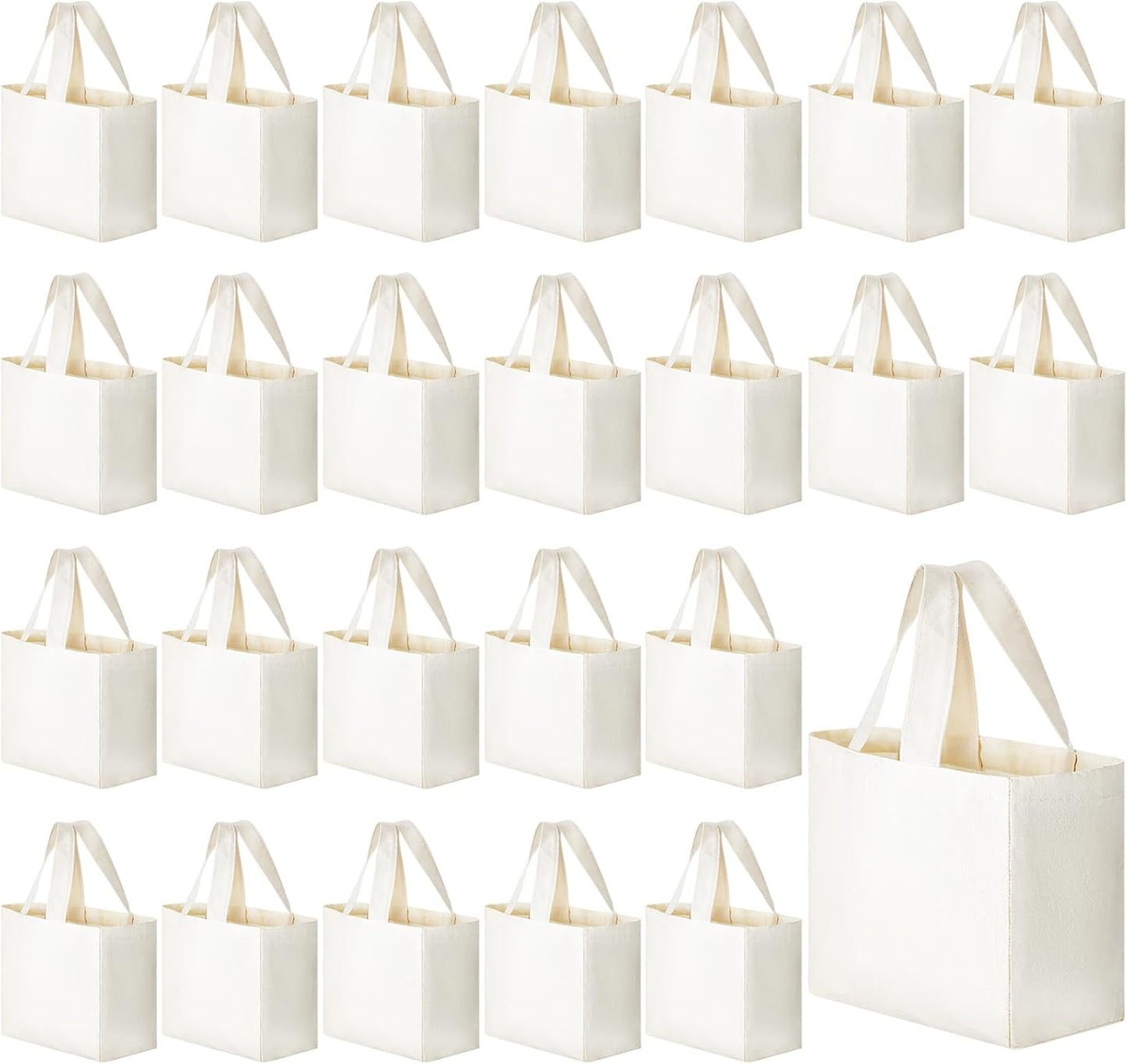 24 Pcs Mini Tote Bag Sublimation Blank Canvas Reusable Grocery Bags