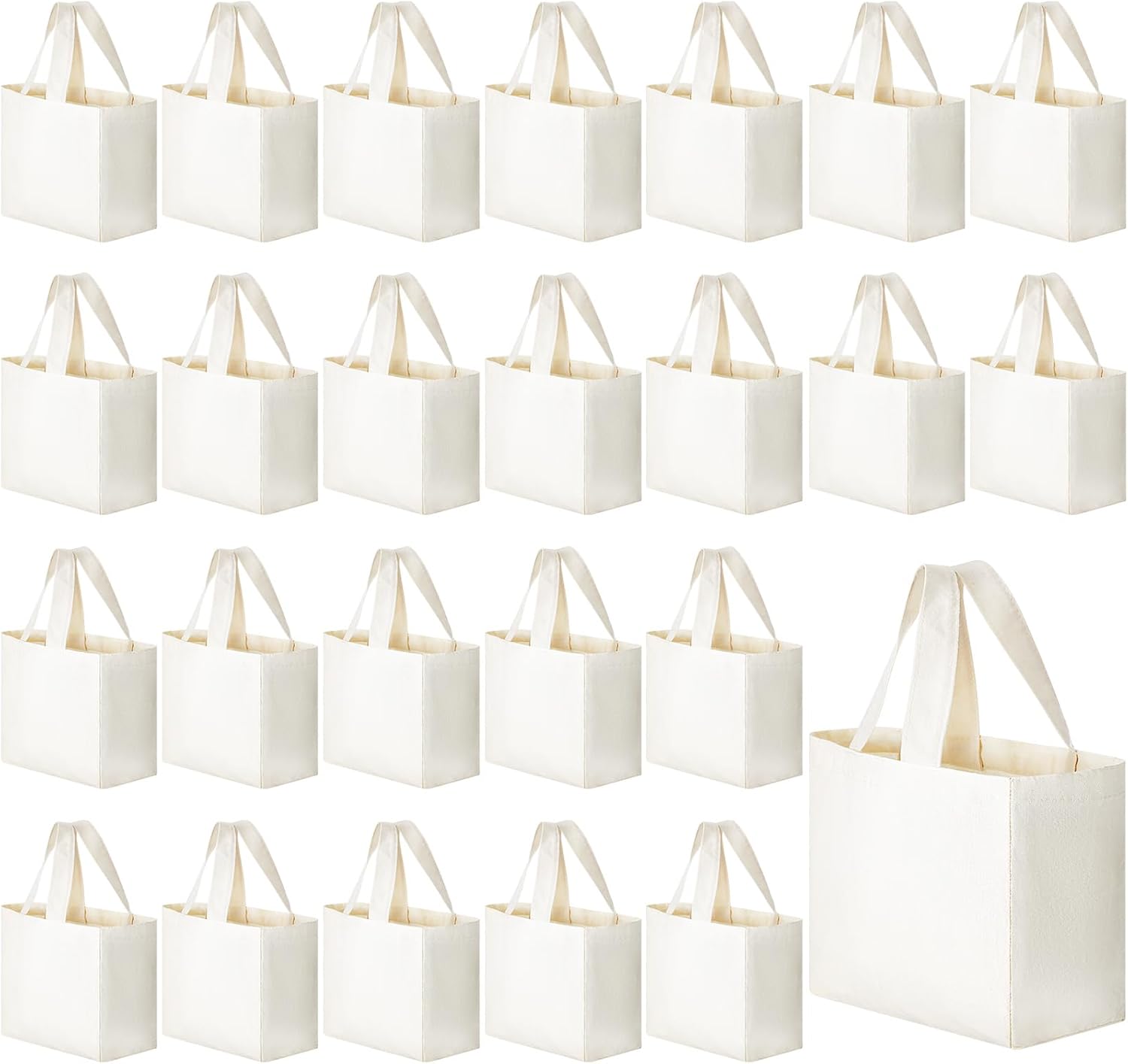 24 Pcs Mini Tote Bag Sublimation Blank Canvas Reusable Grocery Bags