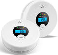 Smoke Detector Carbon Monoxide Combo - 2 Pack with LCD Display