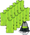 12 Pack Soccer Scrimmage Vests for Adult Youth - Breathable Practice