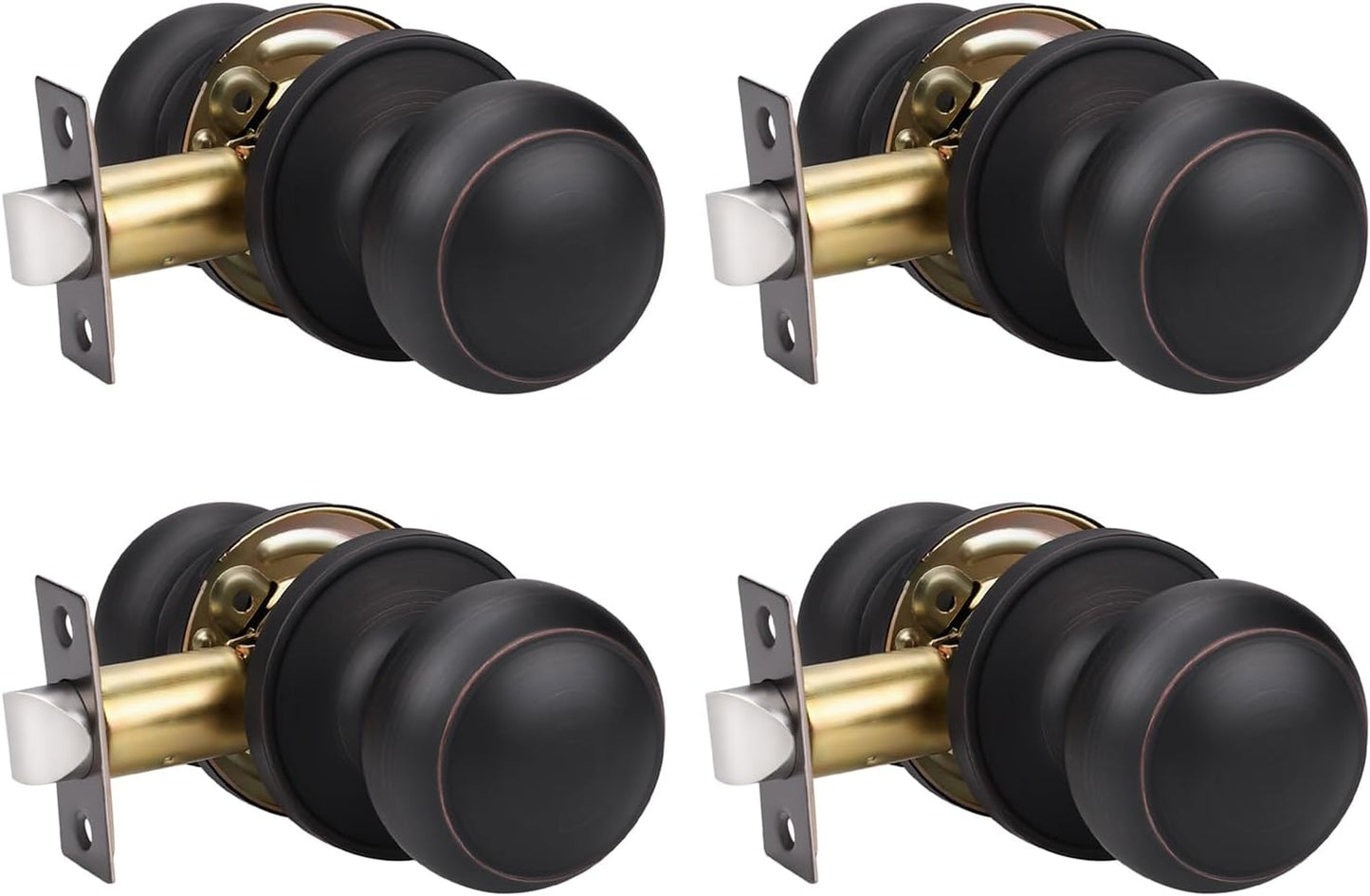 KNOBWELL Oil Rubbed Bronze Interior Door Knobs for Hallway Use