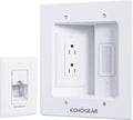 TV Cord Hider for Wall Mounted TV - Dual Outlet In-Wall Kit