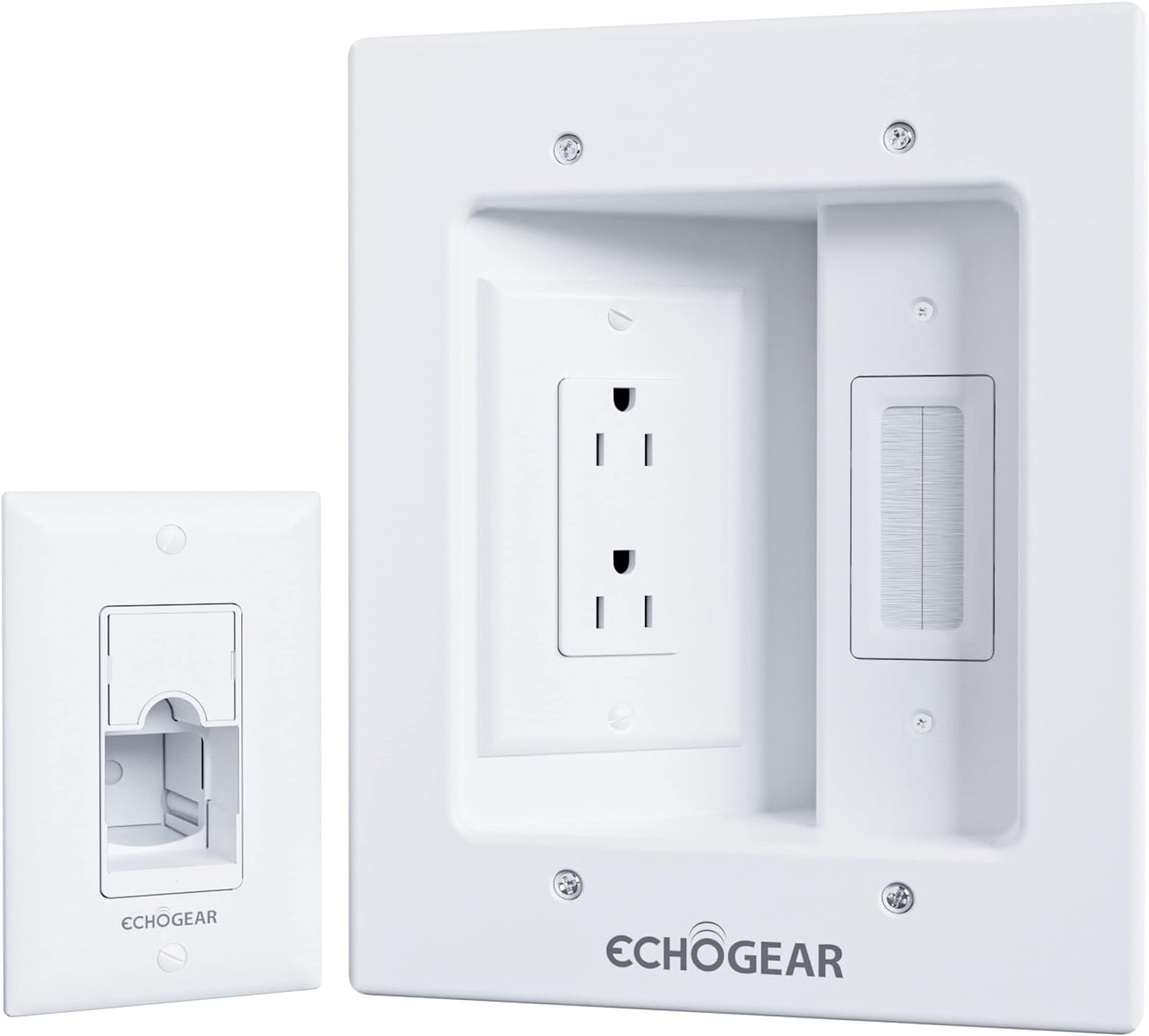 Hide TV Cords Effortlessly with ECHOGEAR Dual Outlet Cable Management