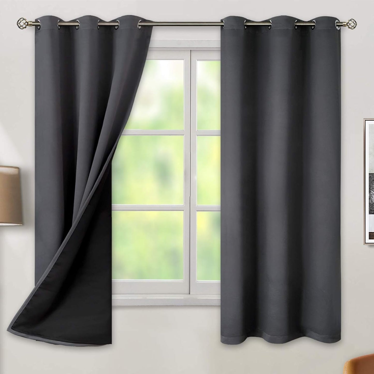 BGment Thermal Insulated Blackout Curtains for Bedroom Privacy