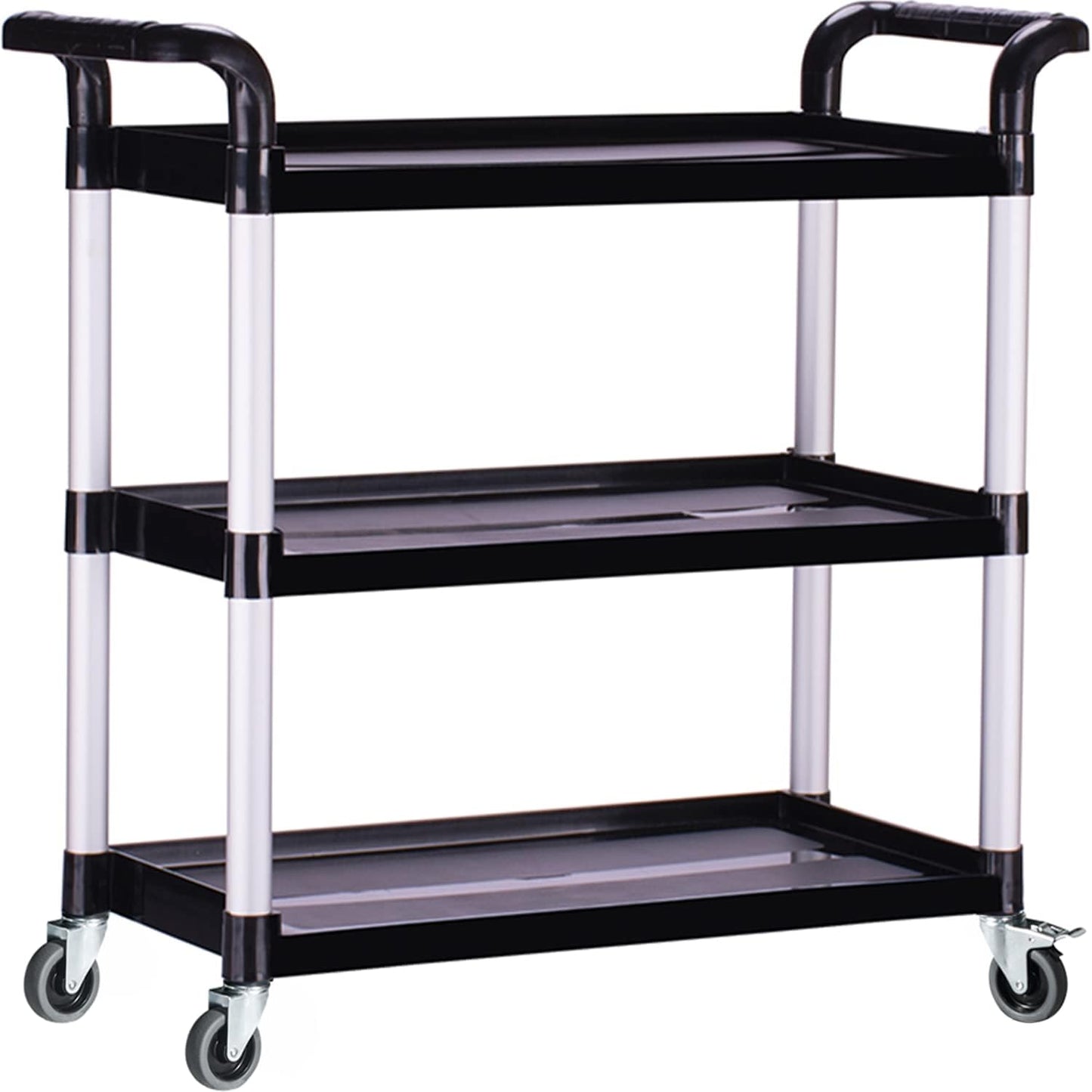 Heavy Duty Plastic Utility Cart with Wheels for Versatile Use