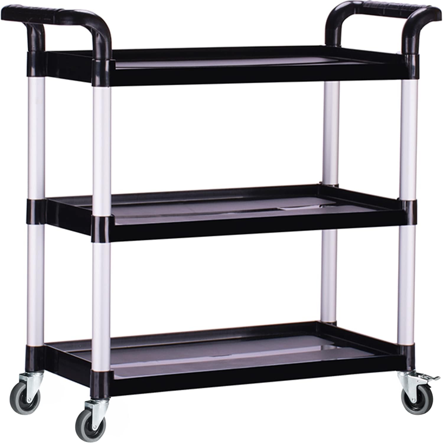 Heavy Duty Plastic Utility Cart with Wheels for Versatile Use