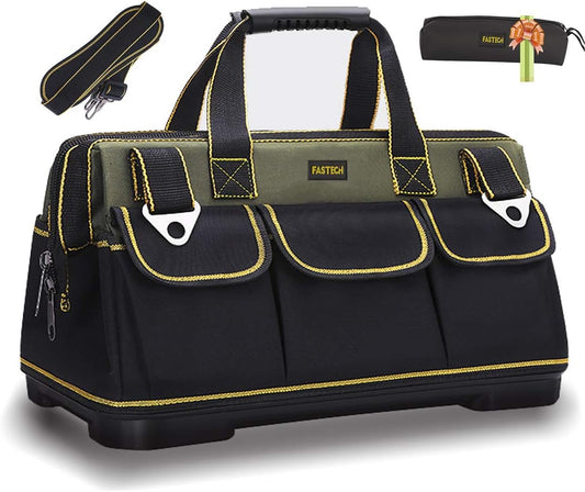 22-inch Wide Mouth Tool Bag with Waterproof Molded Base
