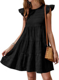 Yousify Summer Ruffle Sleeve Babydoll Dress - Flowy Beach Sundress