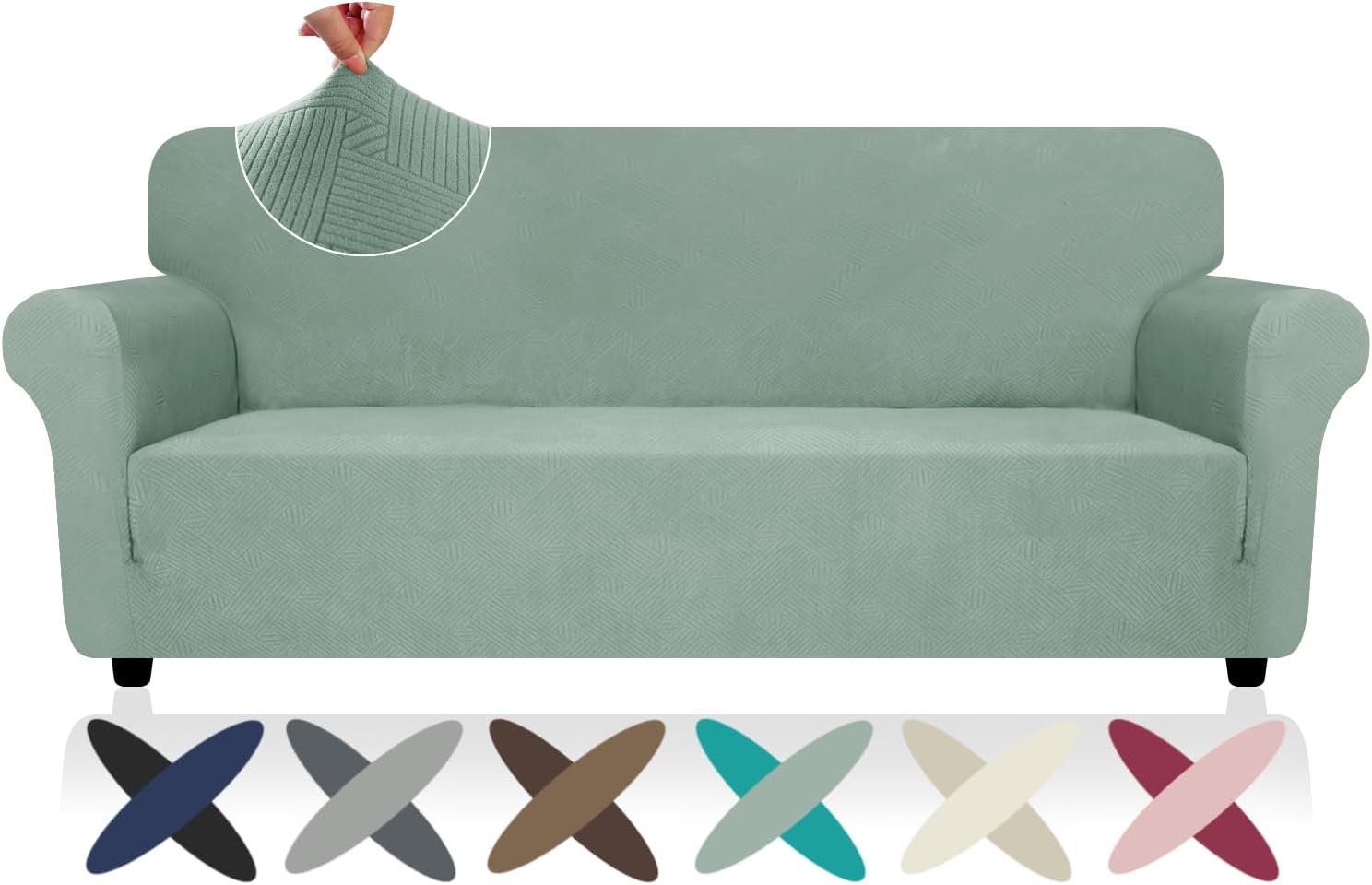 ZNSAYOTX Super Stretch Couch Cover for Pets and Kids Protection