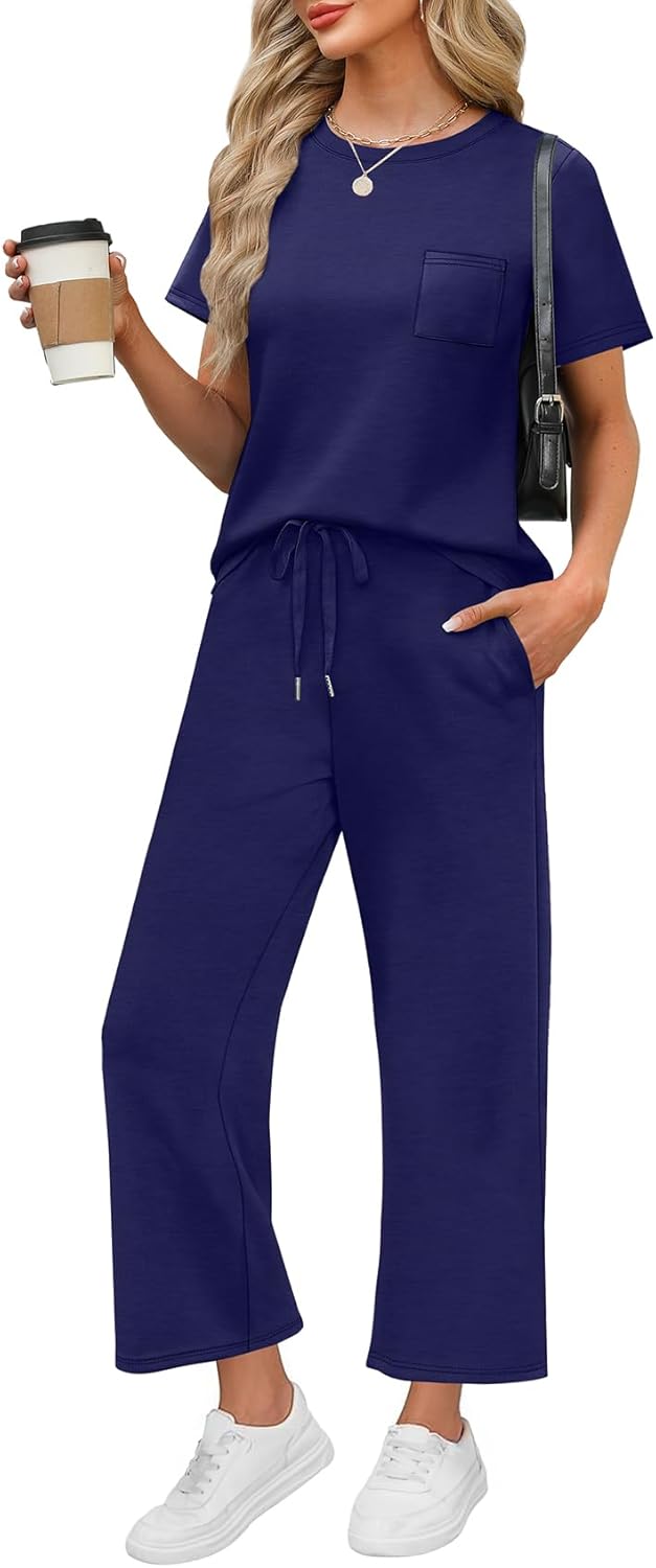 WIHOLL 2 Piece Sets for Women Casual Summer Travel Outfits