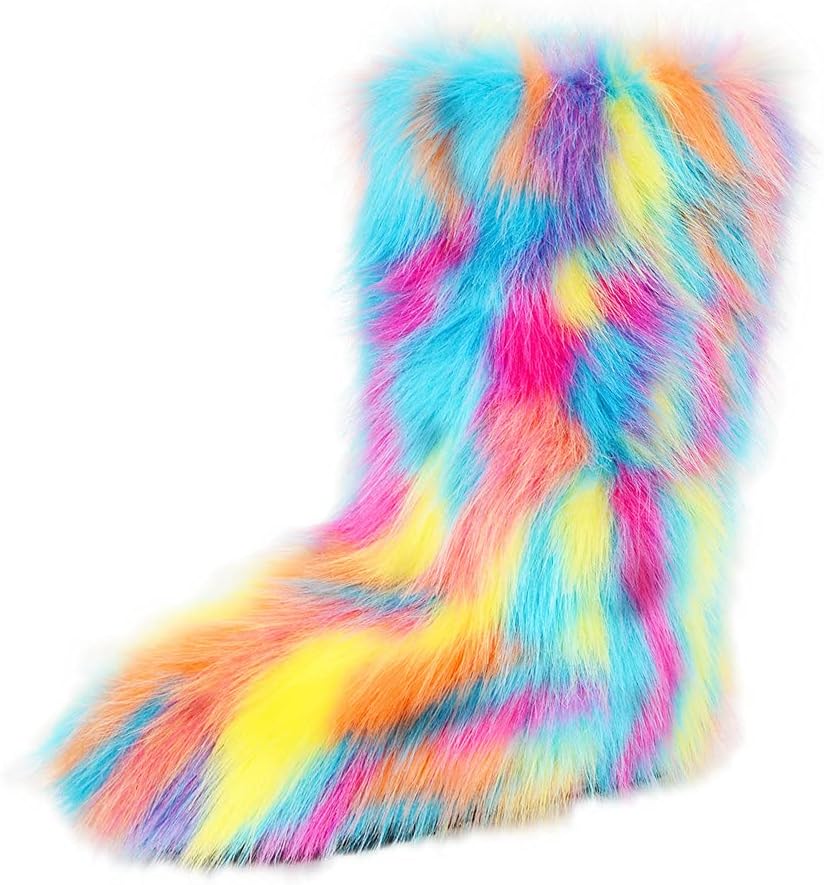 Gegefur Women's Faux Fur Boot: Warm, Comfortable Short Snow Boots