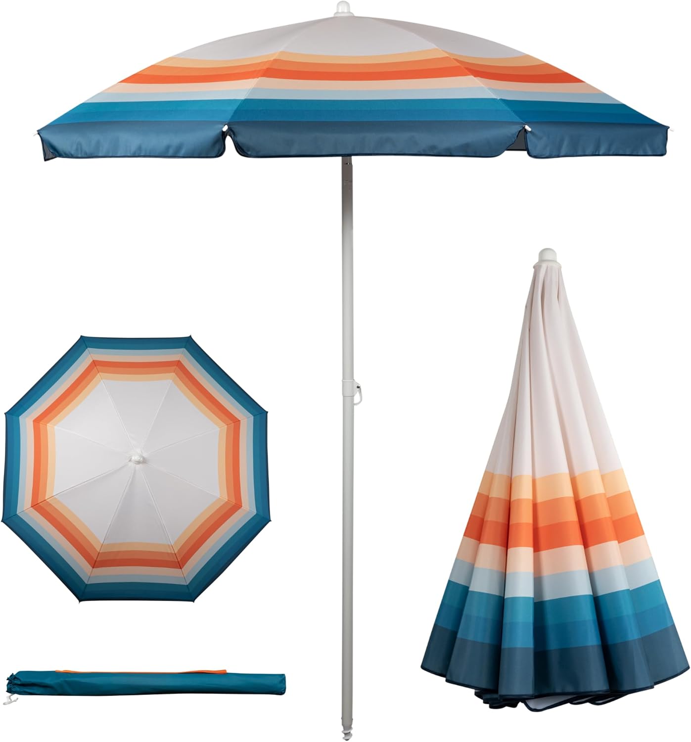 Portable Beach Umbrella with UV Protection for Outdoor Fun