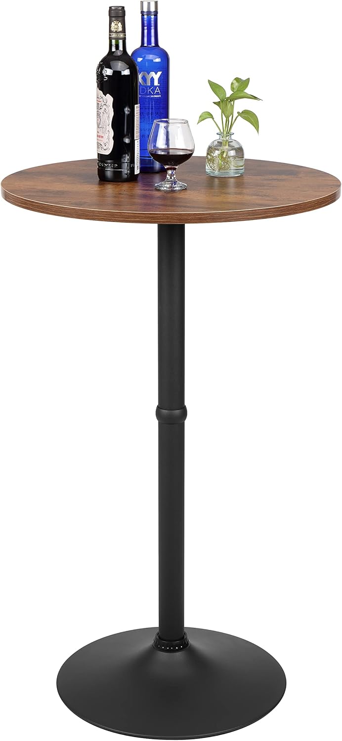 Finnhomy Rustic Brown Bar Table - Easy Assembly!
