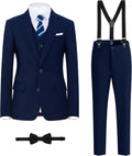 Boys' Formal Suit Set with Suspenders and Adjustable (Style CZF5)