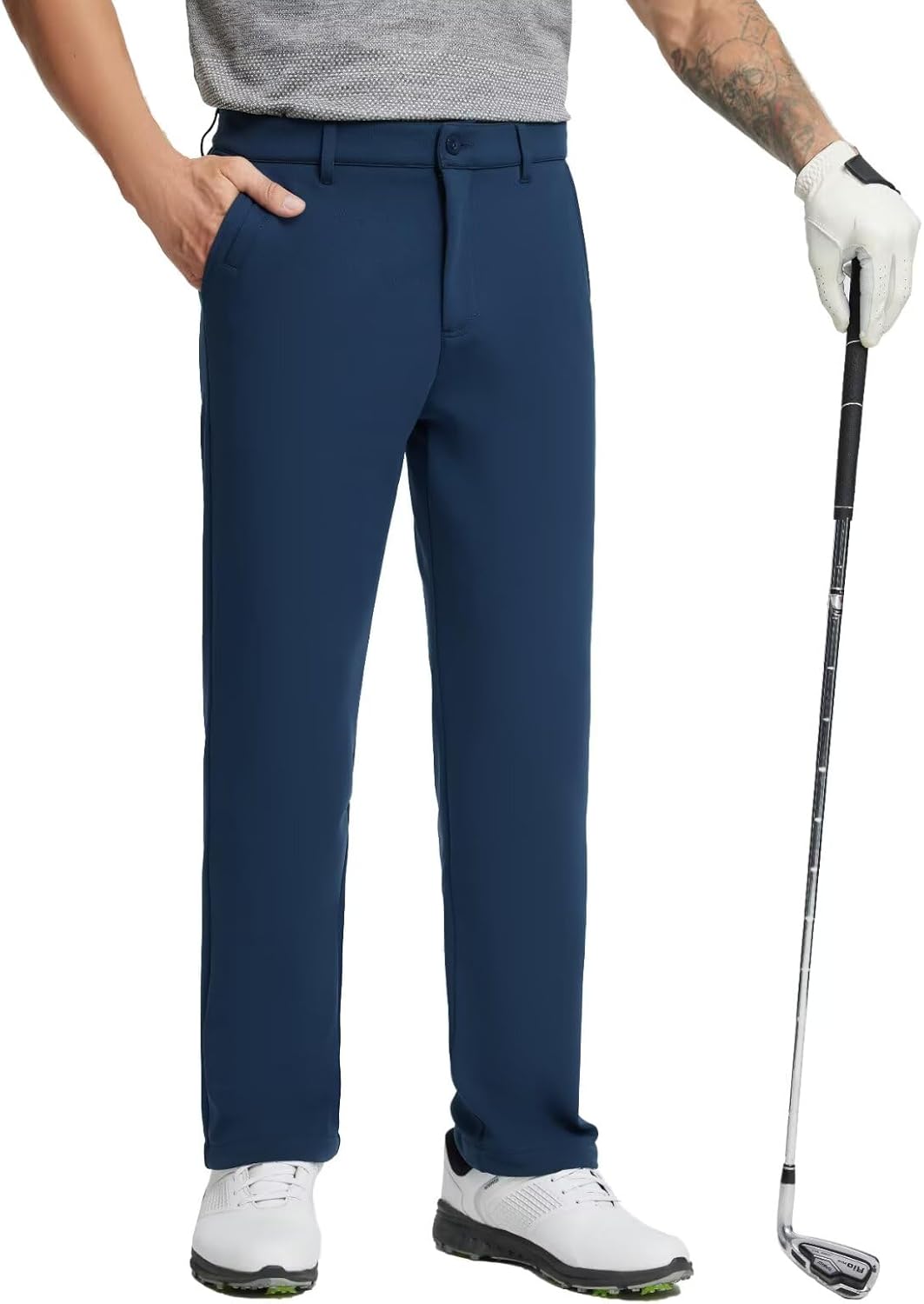 M MAELREG Golf Fleece Lined Pants for Men - Insulated Winter Wear