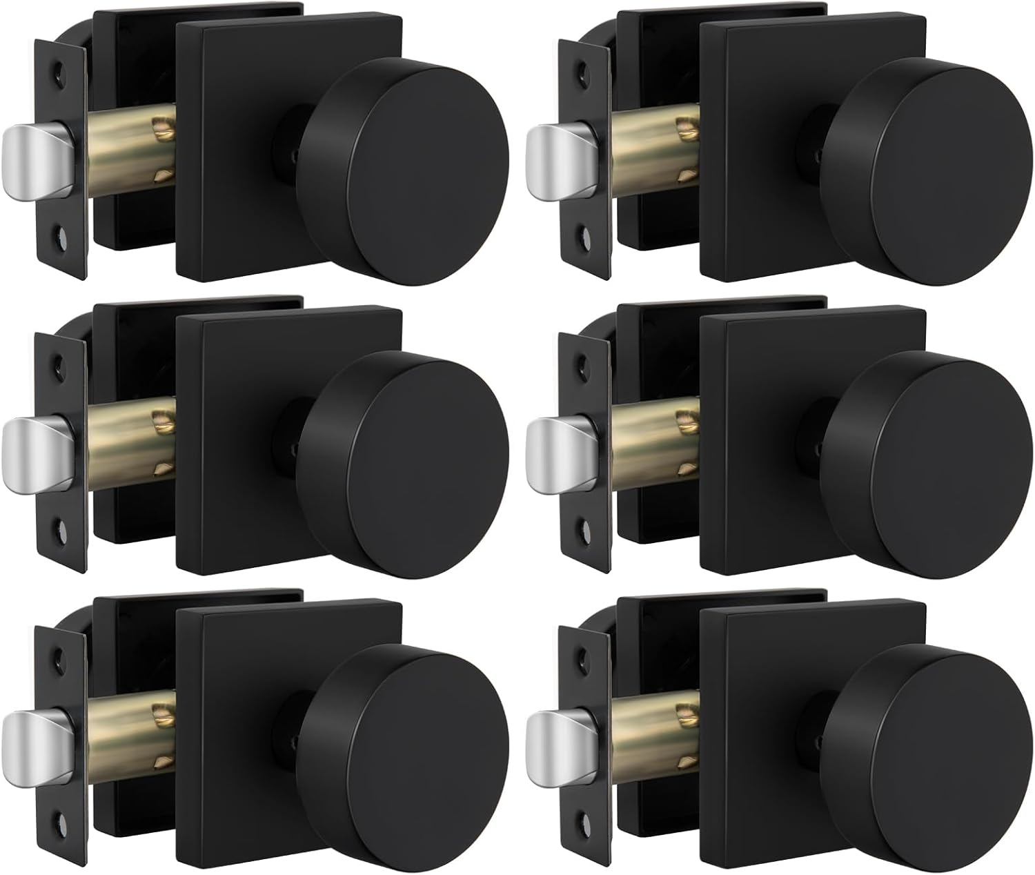 Goldenwarm Black Door Knobs for Modern Hallways and Kitchens