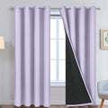100% Blackout Lilac Window Curtains 52x84 2 Panels - Thermal Noise