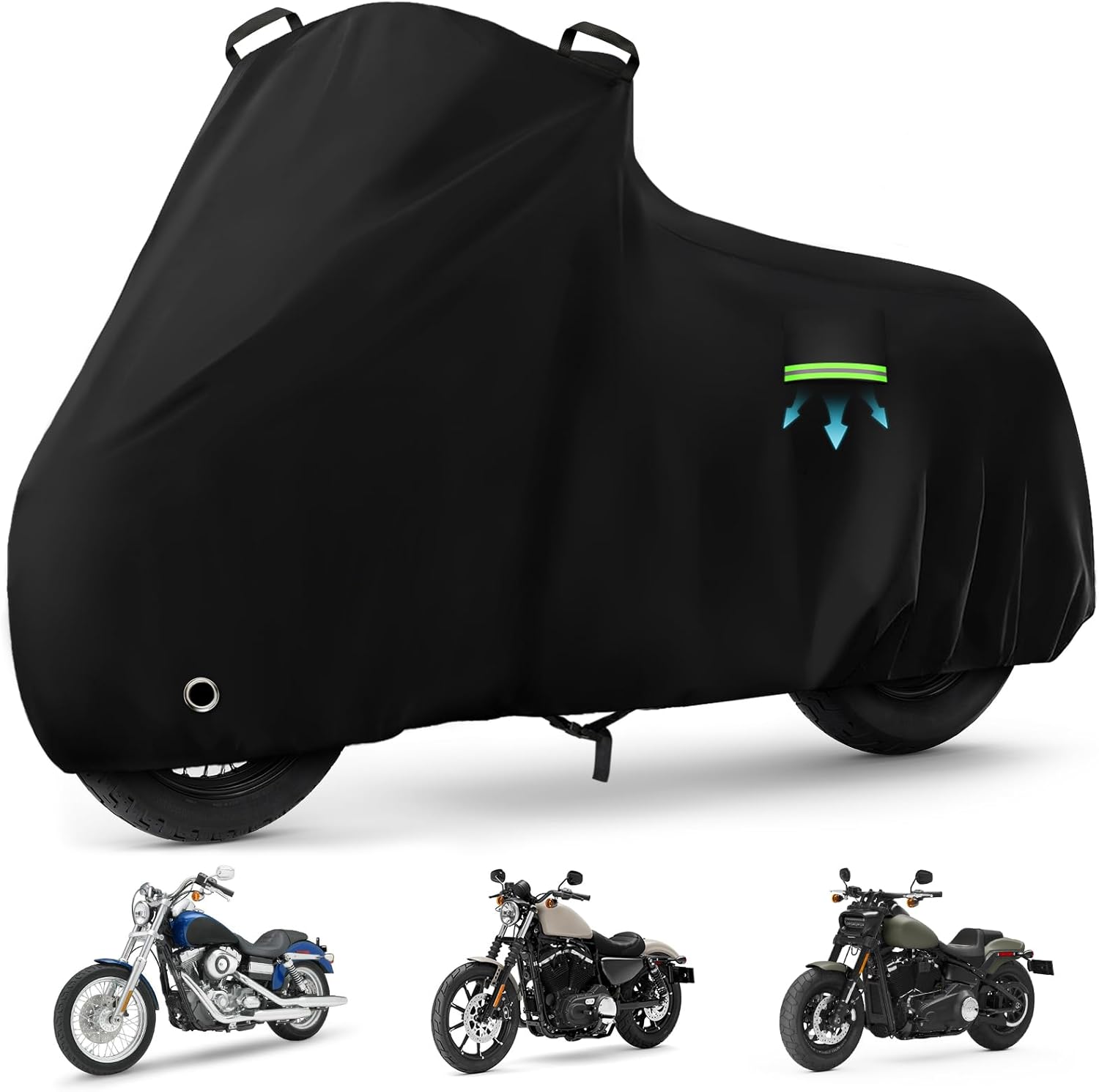 Motorcycle Cover Waterproof for Cruiser Models and Softail