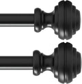 Curtain Rods for Windows 66-120 in Adjustable Heavy Duty Rods - Matte