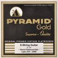 Pyramid Gold Flatwound Light Electric Guitar Strings 10-465 - Smooth