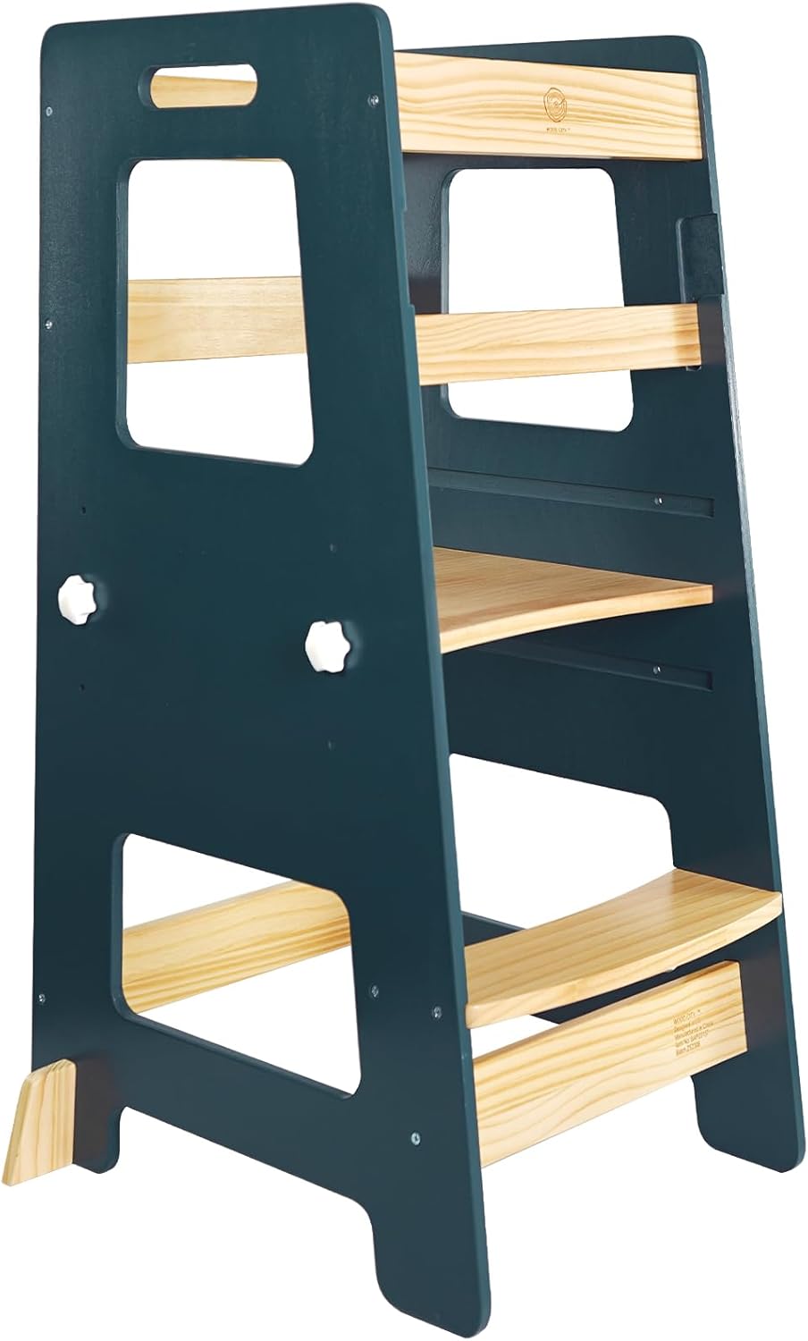 WOOD CITY Kitchen Step Stool - Safe Montessori Standing Tower