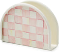 Enamel Napkin Holder Rosy Check - Stylish Kitchen Napkin Dispenser